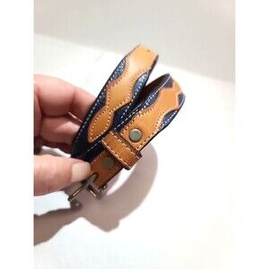 Vintage Womans Janie Fricke by Circle Y Leather Large Rodeo Belt Snake 37"